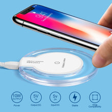 Load image into Gallery viewer, Wireless Charger Qi Standard Charging Pad Super Thin Fast Charge for SAMSUNG S6 S6 Edge Plus S7, 8, 9 Note 5, iPhone X, 8, 8 Plus