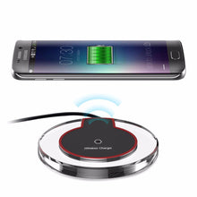 Load image into Gallery viewer, Wireless Charger Qi Standard Charging Pad Super Thin Fast Charge for SAMSUNG S6 S6 Edge Plus S7, 8, 9 Note 5, iPhone X, 8, 8 Plus