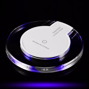 Wireless Charger Qi Standard Charging Pad Super Thin Fast Charge for SAMSUNG S6 S6 Edge Plus S7, 8, 9 Note 5, iPhone X, 8, 8 Plus