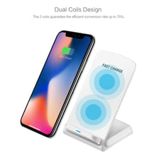 Load image into Gallery viewer, Wireless Charger Stand Qi-Enabled Devices 10W Non-slip Fast Charging Dock Intelligent Identification for iphone 8 8Plus X Samsung Galaxy S8 S7 edge S8+ Note 8 Lumia 1520 LG G10 Nexus 5 6 7