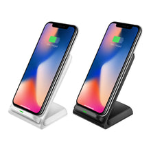 Load image into Gallery viewer, Wireless Charger Stand Qi-Enabled Devices 10W Non-slip Fast Charging Dock Intelligent Identification for iphone 8 8Plus X Samsung Galaxy S8 S7 edge S8+ Note 8 Lumia 1520 LG G10 Nexus 5 6 7