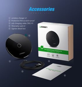 10W Qi Wireless Charger for iPhone X XS Max XR 8 Plus Fast Wireless Charging Pad for Samsung S8 S9 S9+ Note 9 Xiaomi