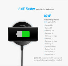 Load image into Gallery viewer, 10W Qi Wireless Charger for iPhone X XS Max XR 8 Plus Fast Wireless Charging Pad for Samsung S8 S9 S9+ Note 9 Xiaomi